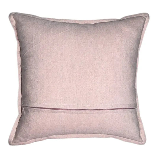 Vintage Sanderson Oxford Cushion - pink/cream