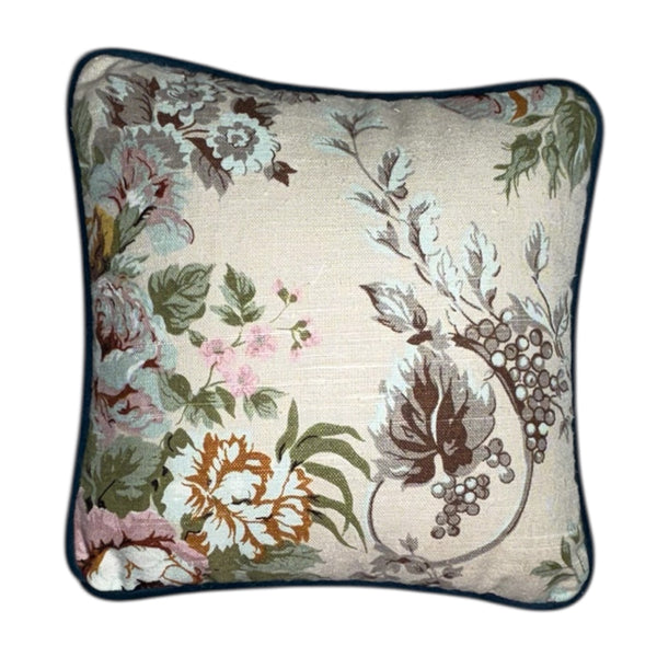 Vintage Pink Rose - 30 x 30 cm - Pink, Rust, Blue