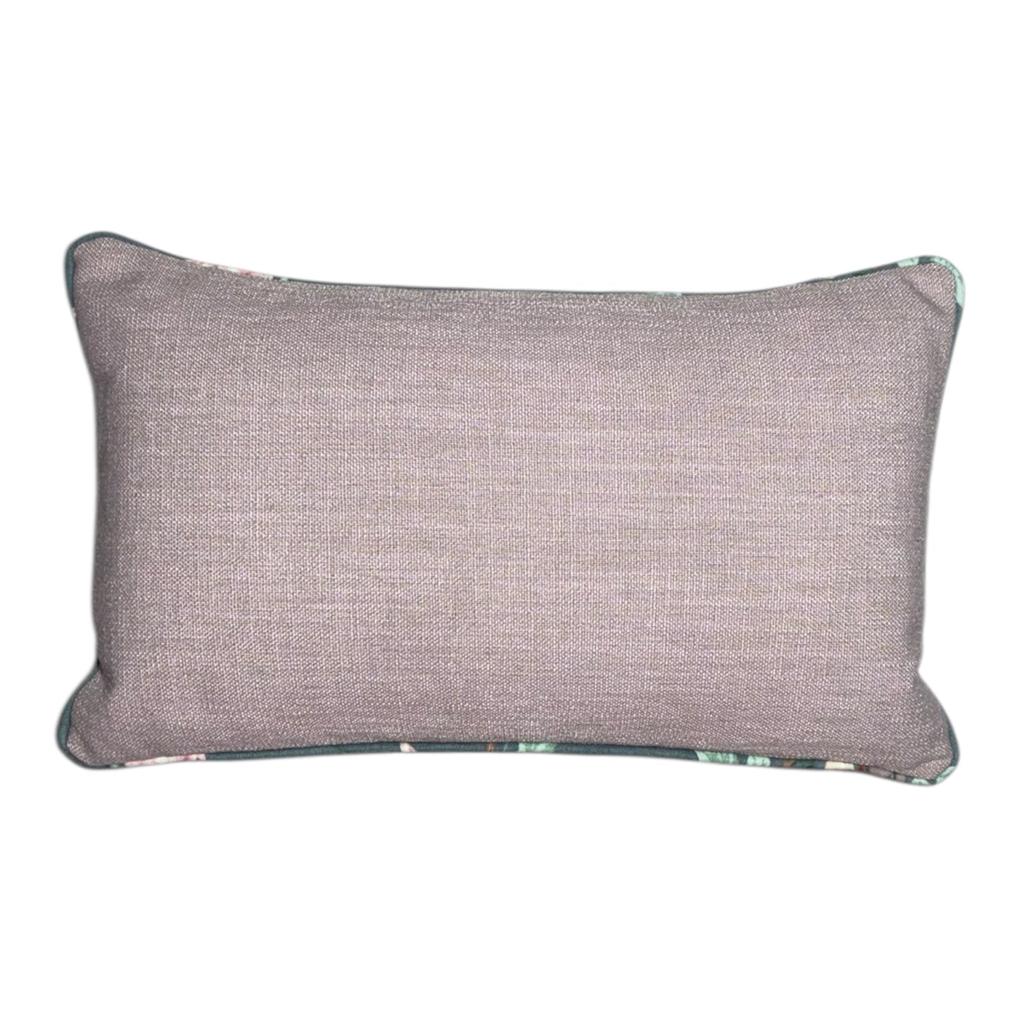 Pink checkered Vintage Sanderson Lilac piped Lumbar cushion 30 x 50 cm: Pink