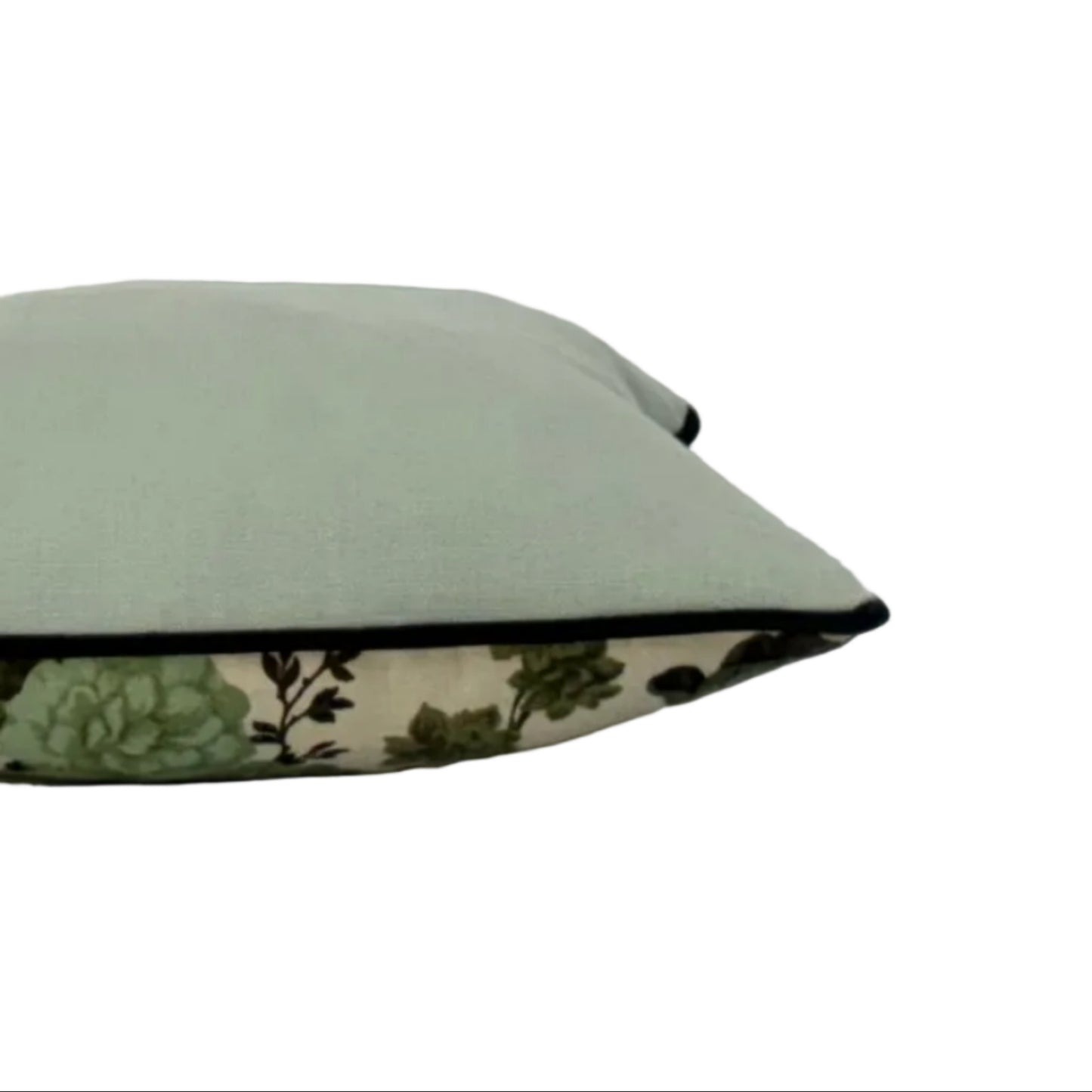 Classic Vintage floral blacked pipe seafoam back