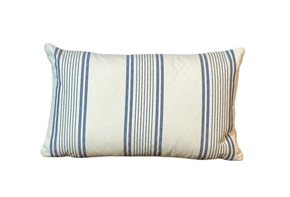 Quilted Navy Stripe Lumber horizontal blue and Cream