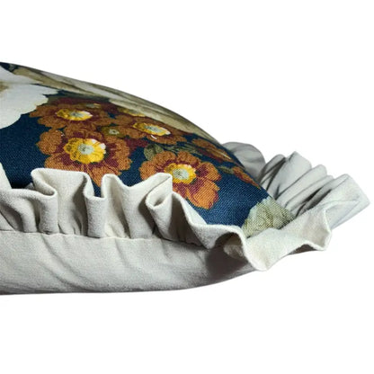 Vintage Sanderson Sybil Ruffle - Navy/Cream