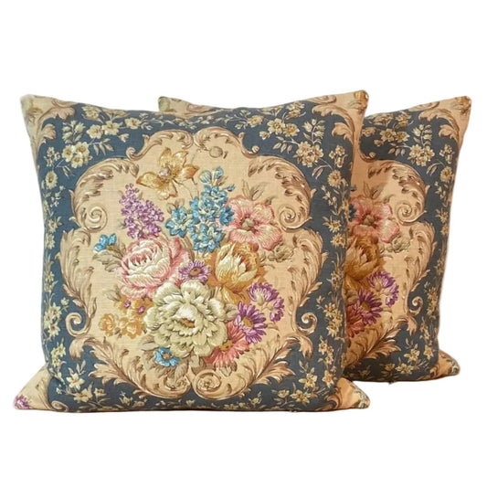Vintage Cushion Fothergay - 50X50cm - Blue/Pink