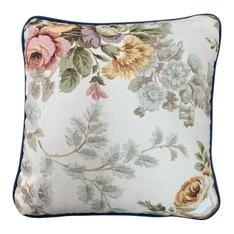 Floral patterned pillow with a white background 30x30