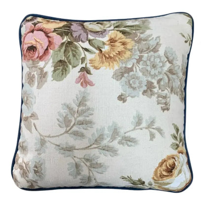 Floral patterned pillow with a white background 30x30