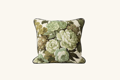 Floral-patterned pillow Vintage Sanderson Floral fabric cushion: 40 x 40 cm, Green