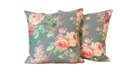 Vintage Sanderson Cushion - 40X40cm - Lilac/Pink