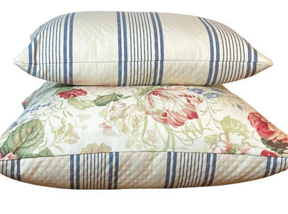 Vintage Warwick Cushion - 60X60cm - Blue/Pink