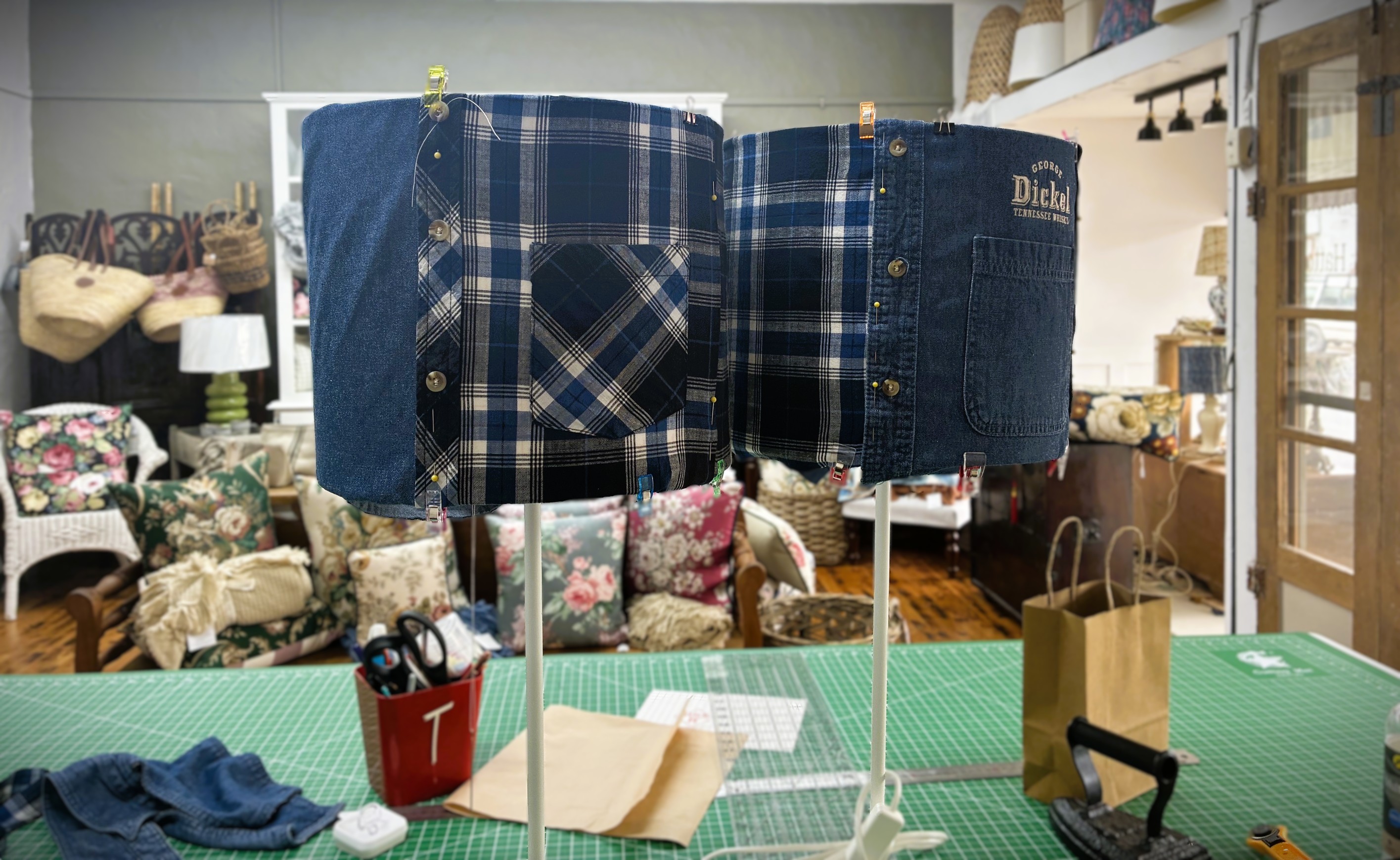 Custom made lampshades in the Canowindra workshop